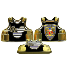 Load image into Gallery viewer, BL15-002 Thin Blue Line Mouse Park Security Challenge Coin