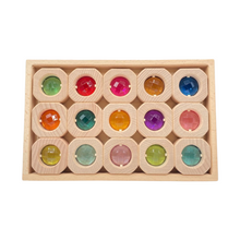 Load image into Gallery viewer, **Pre-order (Ships in 2-3 Weeks)**15 Pcs Bitcoin Pastel/Macaron Window Blocks Set with Storage Tray