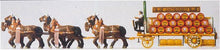 Load image into Gallery viewer, Preiser 30438 HO Scale Horse-Drawn Wagon -- Beer Wagon w/Horses Spatenbrau
