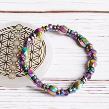 Load image into Gallery viewer, Magnetic Therapy Bracelet - Blue and Purple