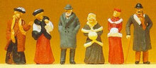 Load image into Gallery viewer, Preiser 12197 HO Scale 1900s Figures -- Passers-By Wearing Winter Clothes pkg(6)