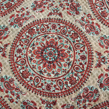 Load image into Gallery viewer, Tache Bohemian Desert Medallion Boteh Paisley Orange Blue Taupe Quilt Set (TJ3502)
