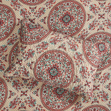 Load image into Gallery viewer, Tache Bohemian Desert Medallion Boteh Paisley Orange Blue Taupe Quilt Set (TJ3502)