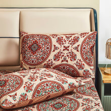 Load image into Gallery viewer, Tache Bohemian Desert Medallion Boteh Paisley Taupe Pillowcases (TJ3502)