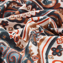Load image into Gallery viewer, Tache Rustic Paisley Mandala Palace Floral Watercolor Dark Teal Duvet Cover (KF174)