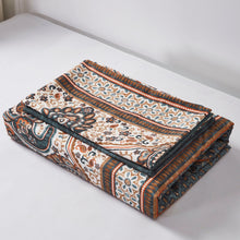 Load image into Gallery viewer, Tache Rustic Paisley Mandala Palace Floral Watercolor Dark Teal Duvet Cover (KF174)