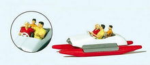 Load image into Gallery viewer, Preiser 10683 HO Scale Pedal Boat w/Family -- Set #2 (white, red)
