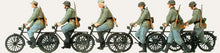 Load image into Gallery viewer, Preiser 16596 HO Scale German Army WWII Unpainted Bicycle Unit