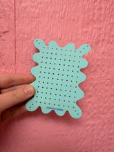 Load image into Gallery viewer, Matte teal travel earring holder
