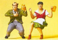 Load image into Gallery viewer, Preiser 45107 G Scale Pedestrians -- Couple Sitting In Beer Garden