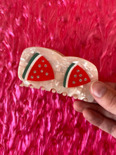 Load image into Gallery viewer, Sparkly Fruit Hair Claw