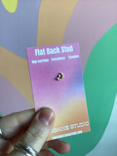 Load image into Gallery viewer, Crescent Moon Flat Back Stud