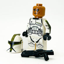Load image into Gallery viewer, Custom Olive Clone Trooper (Olive, P1) Minifig made using LEGO parts - B3 Customs