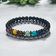 Load image into Gallery viewer, 7 Chakra Balance &amp; Weight Loss Support Magnetic Bracelets