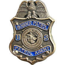 Load image into Gallery viewer, BL1-09B CBP US Border Patrol 6 piece historic through the years Honor First lapel pin set