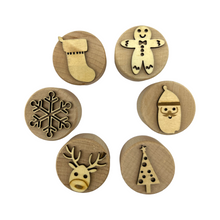 Load image into Gallery viewer, **Pre-order (Ships in 3-4 Weeks)**Wooden Playdough Stampers Set