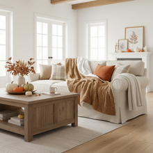 Load image into Gallery viewer, Tache Caramel Brown Faux Fur Throw Blanket Chevron Geometric Embossed (#10)