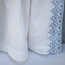 Load image into Gallery viewer, Blue Moroccan Embroidery Curtain Panels