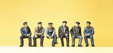 Load image into Gallery viewer, Preiser 10351 HO Scale Sitting Industrial Workers -- pkg(6)