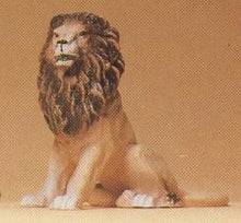 Load image into Gallery viewer, Preiser 47505 44221 Scale Wild Animal Figures, 1/24 - 1/25 Scale -- Lion Sitting