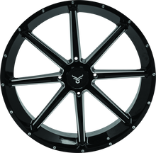 Load image into Gallery viewer, QuadBoss, QuadBoss Slicer 24X7 Off-Road Wheel with Limited Edition Bull Logo Center Caps
