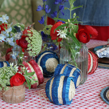 Load image into Gallery viewer, Ruffle straw balls, set of four, red