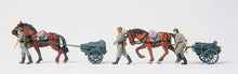 Load image into Gallery viewer, Preiser 16576 HO Scale Former German Army WWII Horse-Drawn Transport (Kit)