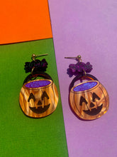 Load image into Gallery viewer, Trick or Treat Acrylic Halloween Earrings