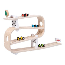 Load image into Gallery viewer, **Pre-order (Ships in 2-3 Weeks)**Wooden Ramp Racer with 4 Cars