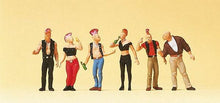 Load image into Gallery viewer, Preiser 10473 HO Scale Pedestrians -- Punk Rockers pkg(6)