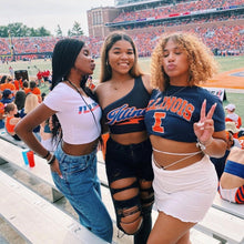 Load image into Gallery viewer, Illinois Fighting Illini Lightning One Shoulder Top