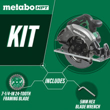 Load image into Gallery viewer, Metabo HPT C3607DAQ4M 36V MultiVolt Brushless 7-1/4-in Circular Saw (Tool Body Only)