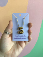 Load image into Gallery viewer, Bubble Letter Initial Necklace