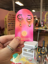 Load image into Gallery viewer, Stainless Steel Tiny Puffy Star Hoops