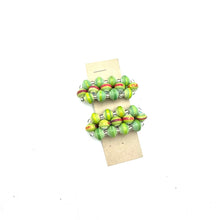 Load image into Gallery viewer, Paper Bead Hair Clips (Set of 2)- Green