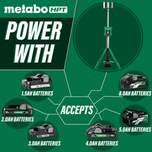 Load image into Gallery viewer, Metabo HPT UB18DGQ4M 18V MultiVolt™ Cordless 4,000 Lumen LED Tripod Site Light