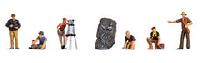 Load image into Gallery viewer, Noch 15043 HO Scale Archaeologists with Accessories -- pkg(6)