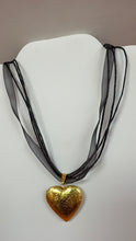 Load image into Gallery viewer, Black Ribbon Titanium Charm Necklaces