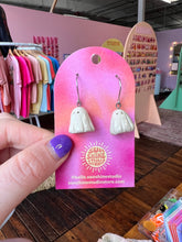Load image into Gallery viewer, Handmade Ceramic Ghost Charms