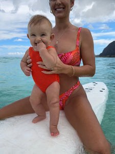 Coral Scrunch Kids One Piece