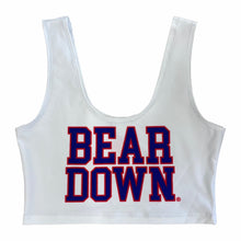 Load image into Gallery viewer, University of Arizona Bear Down Crop Tank Top