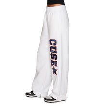 Load image into Gallery viewer, Syracuse Bandana Flare White Sweatpants