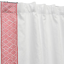 Load image into Gallery viewer, Chevron Linen Drapery with Embroidery