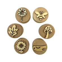 Load image into Gallery viewer, **Pre-order (Ships in 3-4 Weeks)**Wooden Playdough Stampers Set