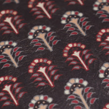 Load image into Gallery viewer, Block Print Paisley Pillow Cover, Floral Brown Pillow Cover