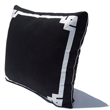 Load image into Gallery viewer, Black White Greek Key Pillow Cover