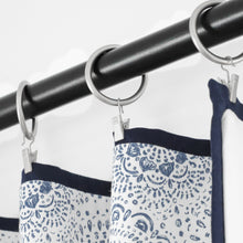 Load image into Gallery viewer, Blue White Paisley Curtains
