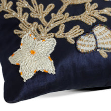 Load image into Gallery viewer, Coral Pillow Cover, Silk Nautical Oceanic Sea Pillow Case
