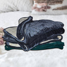 Load image into Gallery viewer, Customizable Teal Velvet Quilt