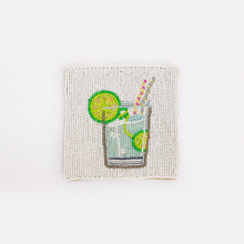 Load image into Gallery viewer, Beaded Drink Coaster, Set of 5 Coasters